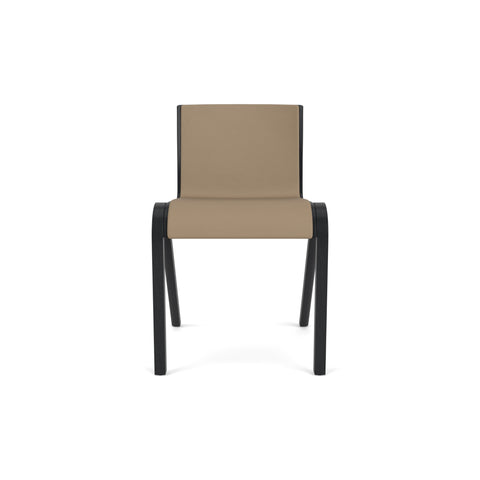 Audo Copenhagen Ready Dining Chair, Fully Upholstered in Black Oak with Sierra 1611, packshot on white