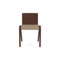 Audo Copenhagen Ready Dining Chair, Partially Upholstered in Red Stained Oak with Sierra 1611, packshot on white