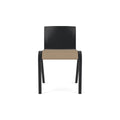 Audo Copenhagen Ready Dining Chair, Partially Upholstered in Black Oak with Sierra 1611, packshot on white