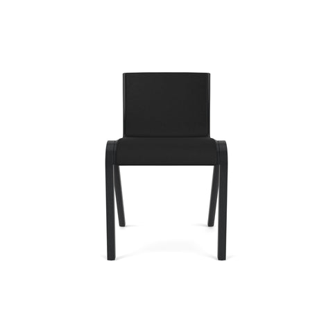 Audo Copenhagen Ready Dining Chair, Fully Upholstered in Black Oak with Sierra 1001, packshot on white