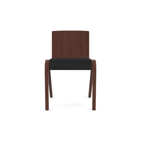 Audo Copenhagen Ready Dining Chair, Partially Upholstered in Red Stained Oak with Sierra 1001, packshot on white