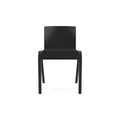Audo Copenhagen Ready Dining Chair, Partially Upholstered in Black Oak with Sierra 1001, packshot on white