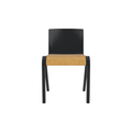 Audo Copenhagen Ready Dining Chair, Partially Upholstered in Black Oak with Aida 0250, packshot on white