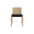Audo Copenhagen Ready Dining Chair, Partially Upholstered in Natural Oak with Aida 1618, packshot on white