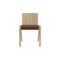 Audo Copenhagen Ready Dining Chair, Partially Upholstered in Natural Oak with Aida 0329, packshot on white