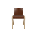 Audo Copenhagen Ready Dining Chair, Fully Upholstered in Natural Oak with Aida 0329, packshot on white