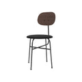 Audo Copenhagen Afteroom Plus Dining Chair, Upholstered Seat in Dark Stained Oak and Sierra 1001, packshot on white