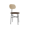 Audo Copenhagen Afteroom Plus Dining Chair, Upholstered Seat in Natural Oak and Audo Bouclé 07, packshot on white