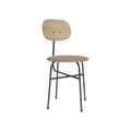 Audo Copenhagen Afteroom Plus Dining Chair, Upholstered Seat in Natural Oak and Logan Flint, packshot on white
