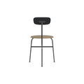 Audo Copenhagen Afteroom Dining Chair, Upholstered Seat in Black Painted Ash with Sierra 1611, packshot on white