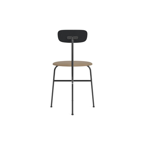 Audo Copenhagen Afteroom Dining Chair, Upholstered Seat in Black Painted Ash with Sierra 1611, packshot on white