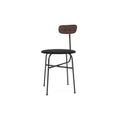 Audo Copenhagen Afteroom Dining Chair, Upholstered Seat in Dark Stained Oak with Sierra 1001, packshot on white