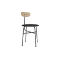 Audo Copenhagen Afteroom Dining Chair, Upholstered Seat in Natural Oak with Sierra 1001, packshot on white