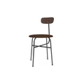 Audo Copenhagen Afteroom Dining Chair, Upholstered Seat in Dark Stained Oak with Audo Bouclé 07, packshot on white