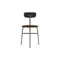 Audo Copenhagen Afteroom Dining Chair, Upholstered Seat in Black Painted Ash with Audo Bouclé 07, packshot on white