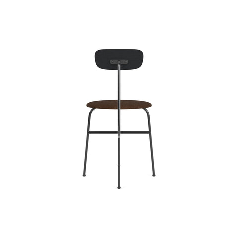 Audo Copenhagen Afteroom Dining Chair, Upholstered Seat in Black Painted Ash with Audo Bouclé 07, packshot on white