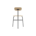 Audo Copenhagen Afteroom Dining Chair, Upholstered Seat in Natural Oak with Logan Jasmine, packshot on white