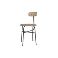 Audo Copenhagen Afteroom Dining Chair, Upholstered Seat in Natural Oak with Logan Flint, packshot on white