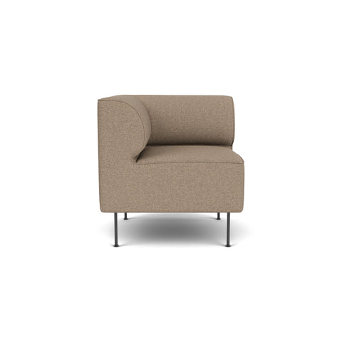Audo Copenhagen Eave Dining Sofa, Corner, 30", Left Corner in Logan Flint, packshot on white