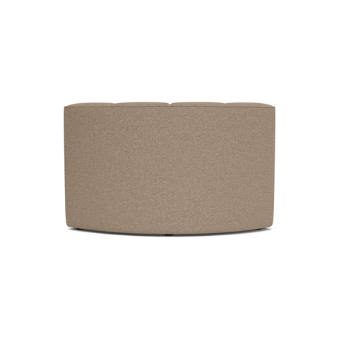 Audo Copenhagen Eave Seamline Modular Sofa, Rounded Modules, 34" Depth, Concave Left Corner in Logan Flint, packshot on white