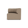 Audo Copenhagen Eave Seamline Modular Sofa, Rounded Modules, 34" Depth, Concave Right Corner in Logan Flint, packshot on white