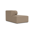 Audo Copenhagen Eave Seamline Modular Sofa, Straight Modules, 34" Depth, Left Open End 56" in Logan Flint, packshot on white