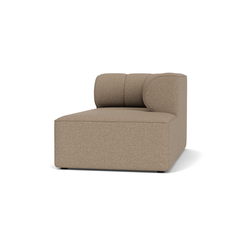 Audo Copenhagen Eave Seamline Modular Sofa, Straight Modules, 34" Depth, Right Chaise Lounge in Logan Flint, packshot on white