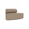 Audo Copenhagen Eave Seamline Modular Sofa, Rounded Modules, 34" Depth, Convex Open Section in Logan Flint, packshot on white