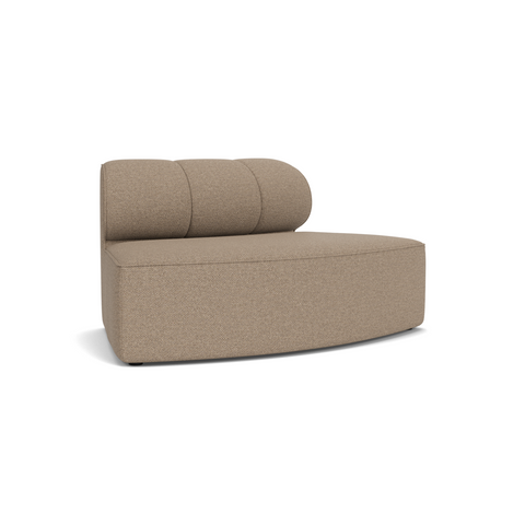 Audo Copenhagen Eave Seamline Modular Sofa, Rounded Modules, 34" Depth, Convex Open Section in Logan Flint, packshot on white