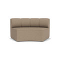 Audo Copenhagen Eave Seamline Modular Sofa, Rounded Modules, 34" Depth, Concave Open Section in Logan Flint, packshot on white