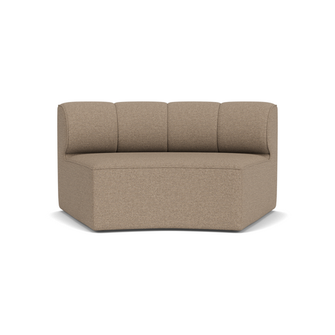 Audo Copenhagen Eave Seamline Modular Sofa, Rounded Modules, 34" Depth, Concave Open Section in Logan Flint, packshot on white