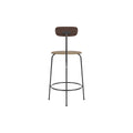 Audo Copenhagen Afteroom Bar & Counter Chair, Upholstered Seat Counter in Dark Stained Oak with Sierra 1611, packshot on white