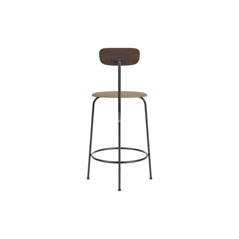 Audo Copenhagen Afteroom Bar & Counter Chair, Upholstered Seat Counter in Dark Stained Oak with Sierra 1611, packshot on white