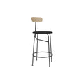 Audo Copenhagen Afteroom Bar & Counter Chair, Upholstered Seat Counter in Natural Oak with Sierra 1001, packshot on white