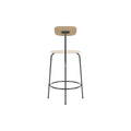 Audo Copenhagen Afteroom Bar & Counter Chair, Upholstered Seat Counter in Natural Oak with Logan Jasmine, packshot on white