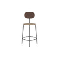 Audo Copenhagen Afteroom Plus Bar & Counter Chair, Upholstered Seat Counter in Dark Stained Oak with Sierra 1611, packshot on white