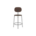 Audo Copenhagen Afteroom Plus Bar & Counter Chair, Upholstered Seat Counter in Dark Stained Oak with Audo Bouclé 07, packshot on white