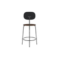 Audo Copenhagen Afteroom Plus Bar & Counter Chair, Upholstered Seat Counter in Black Painted Ash with Audo Bouclé 07, packshot on white