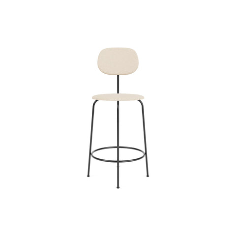 Audo Copenhagen Afteroom Plus Bar & Counter Chair, Fully Upholstered Counter in Logan Jasmine, packshot on white