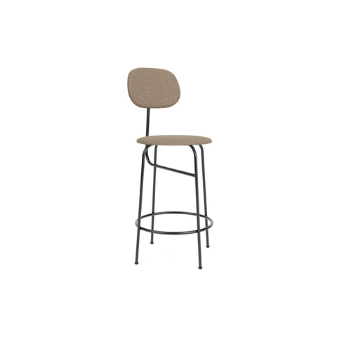 Audo Copenhagen Afteroom Plus Bar & Counter Chair, Fully Upholstered Counter in Logan Flint, packshot on white
