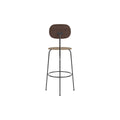 Audo Copenhagen Afteroom Plus Bar & Counter Chair, Upholstered Seat Bar in Dark Stained Oak with Sierra 1611, packshot on white