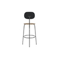 Audo Copenhagen Afteroom Plus Bar & Counter Chair, Upholstered Seat Bar in Black Painted Ash with Sierra 1611, packshot on white