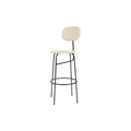 Audo Copenhagen Afteroom Plus Bar & Counter Chair, Fully Upholstered Bar in Logan Jasmine, packshot on white
