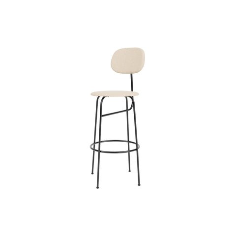 Audo Copenhagen Afteroom Plus Bar & Counter Chair, Fully Upholstered Bar in Logan Jasmine, packshot on white