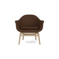Audo Copenhagen Harbour Lounge Chair in Natural Oak and Audo Bouclé 07, packshot on white