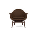 Audo Copenhagen Harbour Lounge Chair in Dark Stained Oak and Audo Bouclé 07, packshot on white