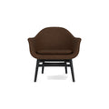 Audo Copenhagen Harbour Lounge Chair in Black Oak and Audo Bouclé 07, packshot on white