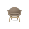 Audo Copenhagen Harbour Lounge Chair in Natural Oak and Logan Flint, packshot on white