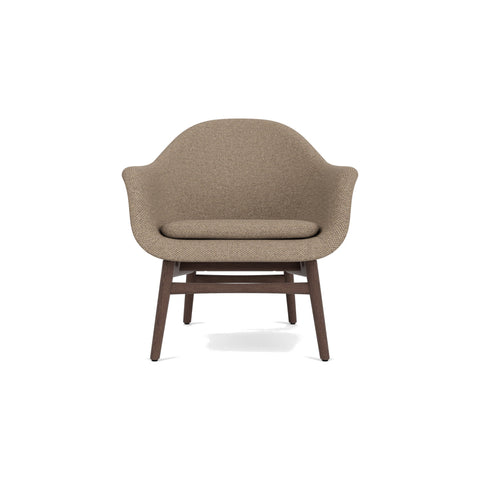 Audo Copenhagen Harbour Lounge Chair in Dark Stained Oak and Logan Flint, packshot on white
