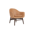 Audo Copenhagen Harbour Lounge Chair in Dark Stained Oak and Camel Dunes, packshot on white